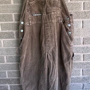 Squeeze Women's Large Brown Corduroy Overalls